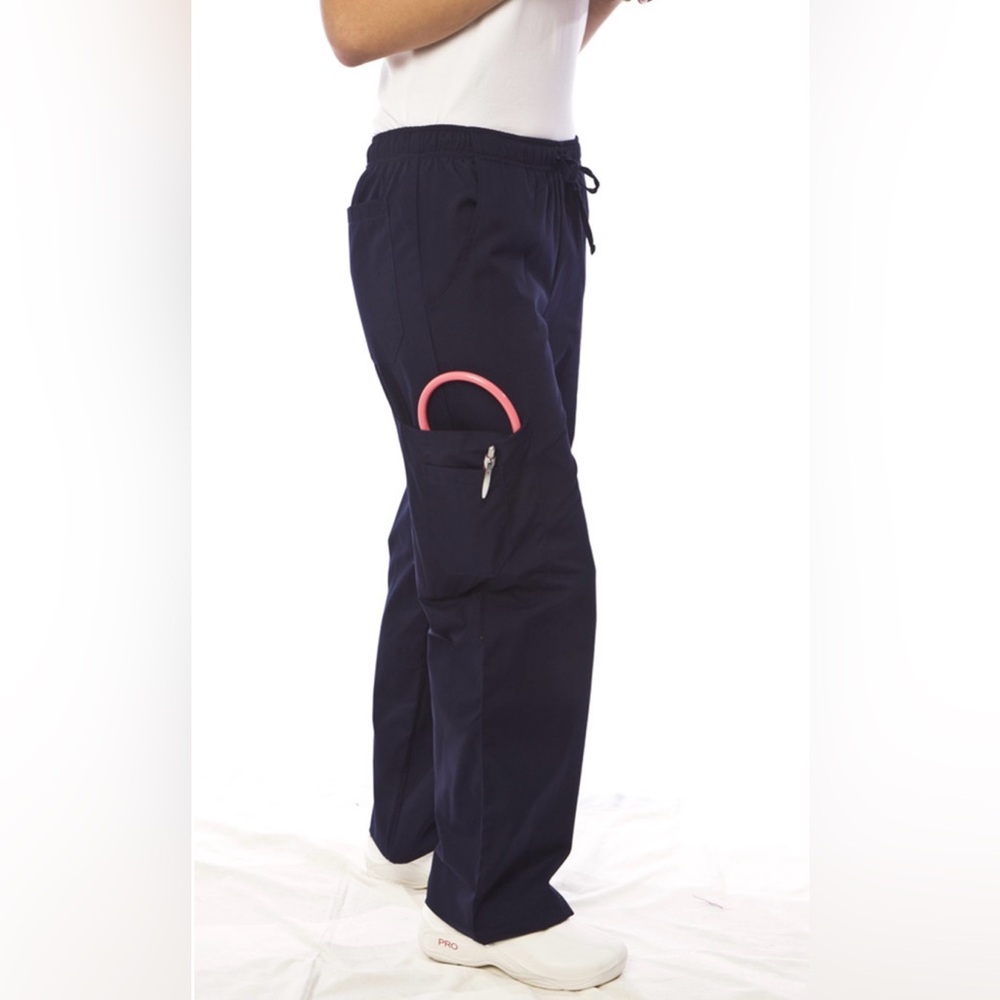 🆕 NWT Professional Choice Uniform Scrubs Unisex Navy Blue 6 Pocket Cargo